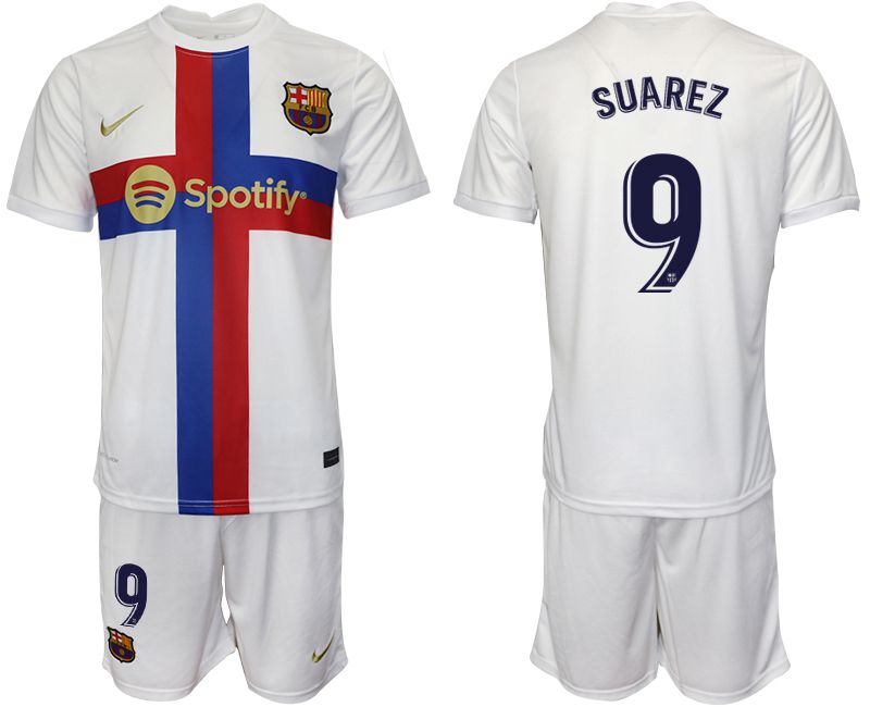 Men 2022-2023 Club Barcelona white away 9 Soccer Jersey